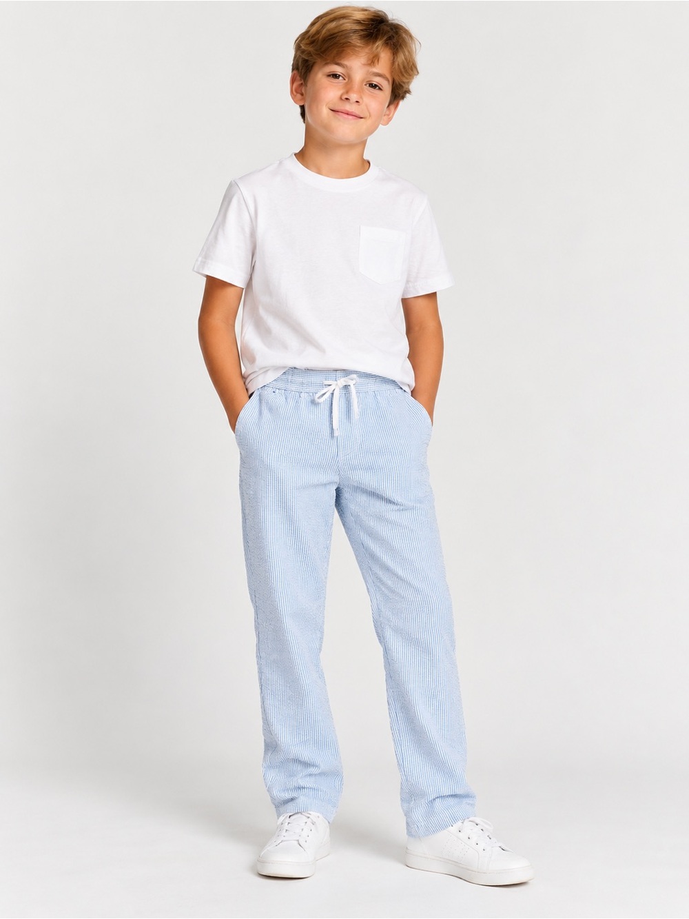 Cat & Jack Boys Seersucker Pull on Pants size 12